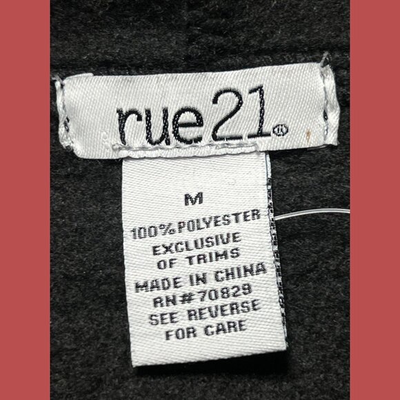 Rue 21 - Men's Long Sleeve Hooded Sweatshirt - Black - Medium - Picture 9 of 14